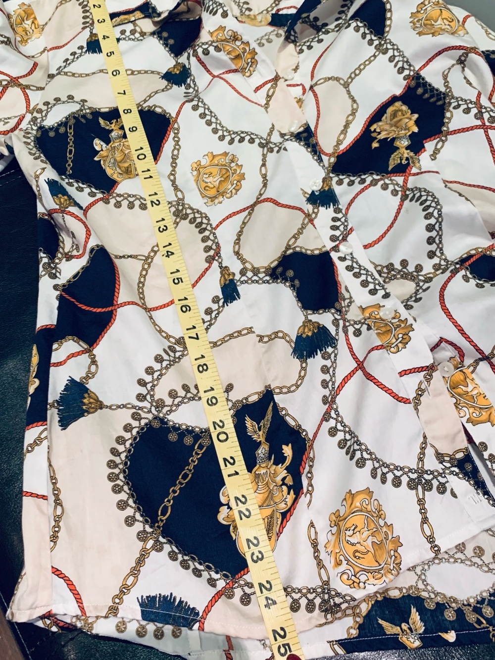 🌼TOMMY HILFIGER🌼EQUESTRIAN-INSPIRED BUTTON-DOWN BLOUSE - Picture 8 of 8